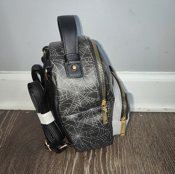 NWT Betsey Johnson Cat Vampire Spider Web Mini Backpack - Picture 11 of 16